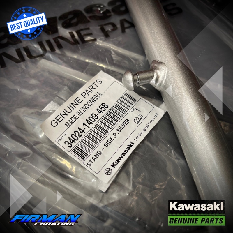 STANDAR SAMPING STANDAR 1 STAND SIDE NINJA R RR SS ORIGINAL KAWASAKI 34024-1409-458 (Silver) • 34024-1341-21L (Gray)