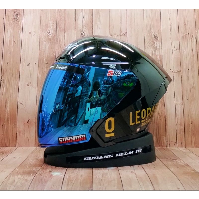 Jual HELM RSV NEW WINDTAIL SOLID BLACK PAKET GANTENG I VISOR IRIDIUM I