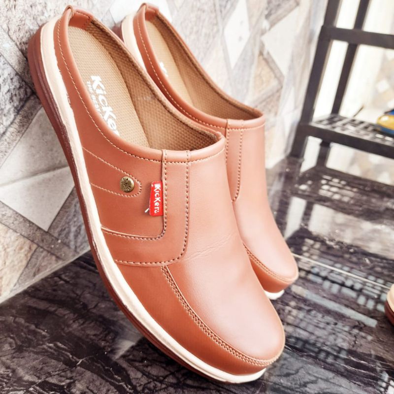 Sepatu Sendal Pria/Sandal Selop Pria Kulit Terbaru Rajut