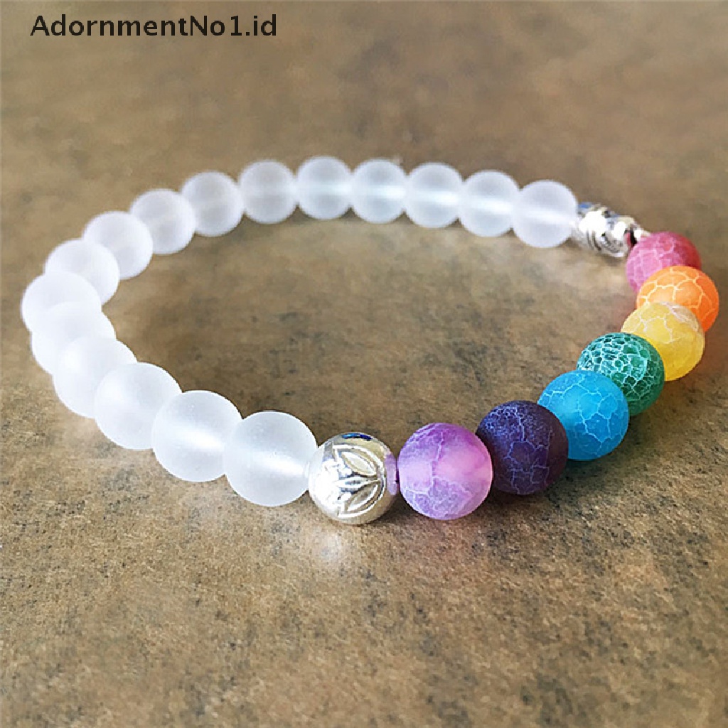 [AdornmentNo1] Fashion 7cairan Gajah Pesona Manik-Manik Gelang Mala Beads Yoga Energi Gelang Perhiasan [ID]