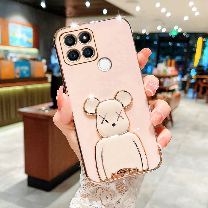 Casing Silikon Realme 9 4G Realme9i 8i 7i Realme8 5G 8 Pro Realme 5 Pro 5i 6i 5S C3 C17 Narzo 50A Motif Beruang