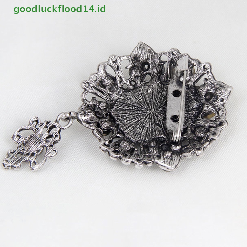 [GOOGFOUR] Hot Cameo Victorian Style crystal Pesta Pernikahan Wanita Liontin Bros Pin [TOP]