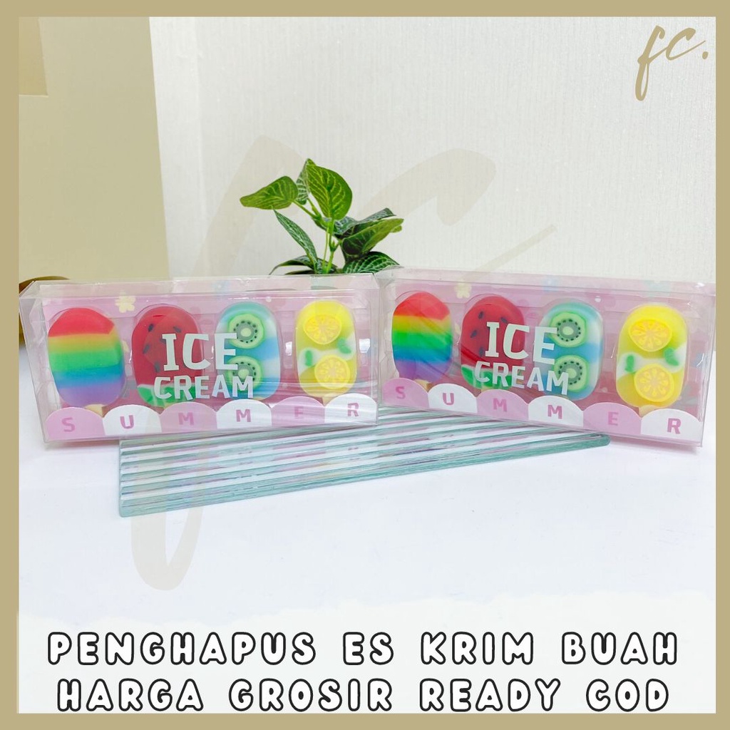 

Penghapus 3D Es Krim Buah Stick Fruit Ice Cream Lucu Kiwi Semangka Lemon Watermelon Rainbow Eraser Mainan Anak Set Alat Tulis Cute Import Grosir Ready COD