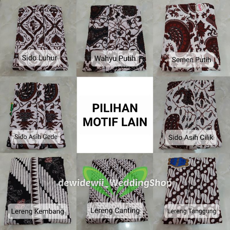 [Setelan] Kebaya + Jarik Instan || Kebaya Warna Hitam - Jarik Motif Sido Asih Cilik