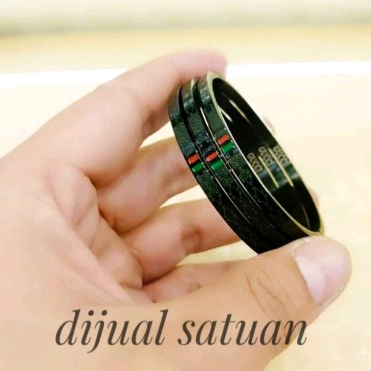 Gelang Hitam wanita Titanium Single Elegan Anti karat selamanya