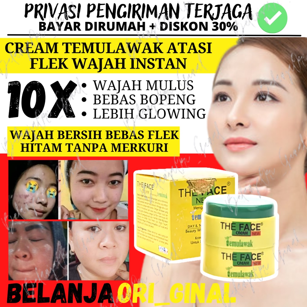 TEMULAWAK ORIGINAL - CREAM TEMULAWAK - CREAM TEMULAWAK THE FACE BPOM - THE FACE TEMULAWAK CREAM DAY 