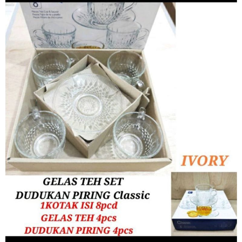 BANTING HARGA CANGKIR TEH SATU SET 8 PCS ISI 4 CANGKIR &amp; 4 PIRING / CANGKIR KOPI / CANGKIR SUSU / HADIAH UNTUK KADO / CANGKIR MEWAH