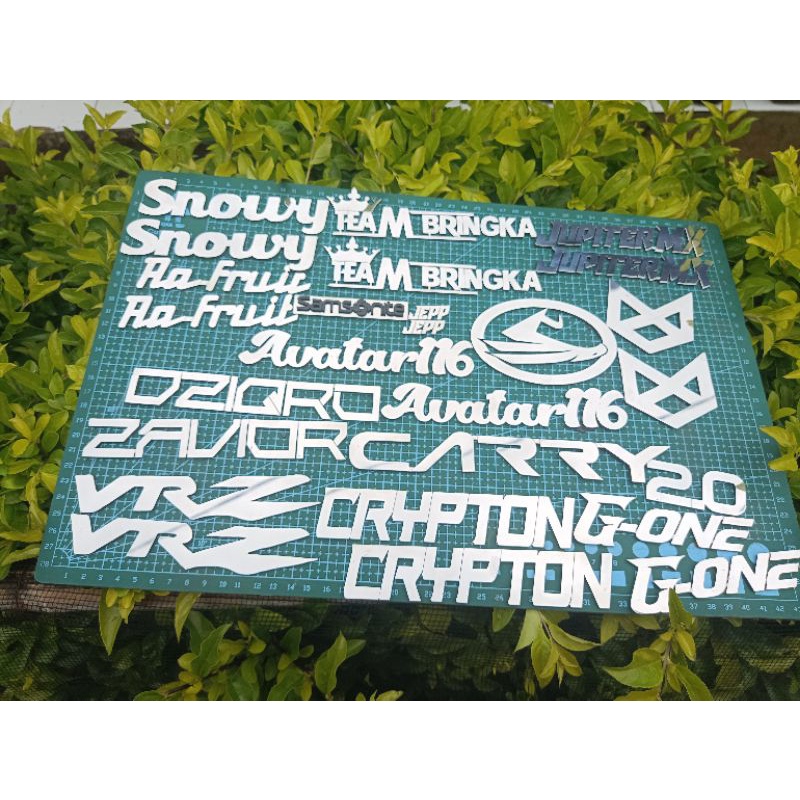 Stiker Emblem timbul Custom Nama Stainless