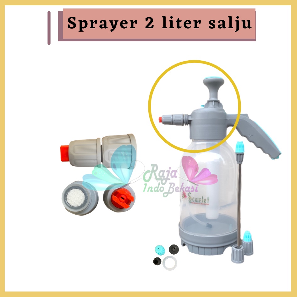 PROMO Semprotan 2 Liter Salju Semprotan Disinfektan 2 Liter Busa Hand Sprayer Tanaman Spray Semprot Manual - Sprayer 2 Liter Super Stick Scarlet, Sprayer Jet Pompa 2Liter