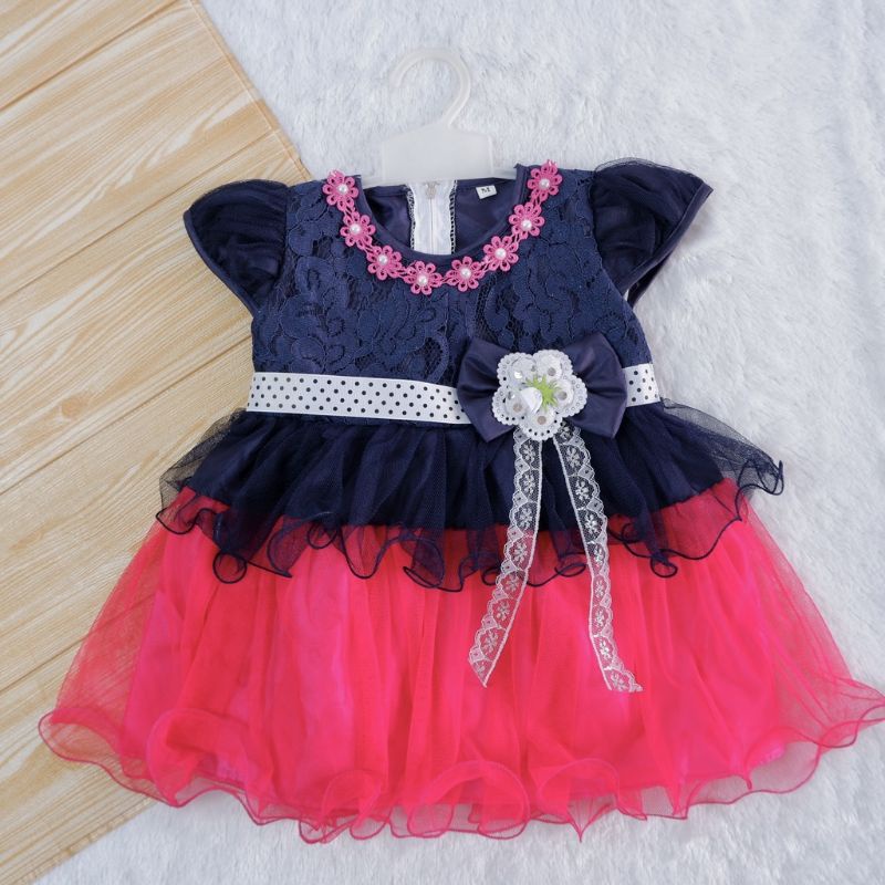 Dress pesta bayi dress pesta tile anak dress brokat anak baju brokat dress pesta murah