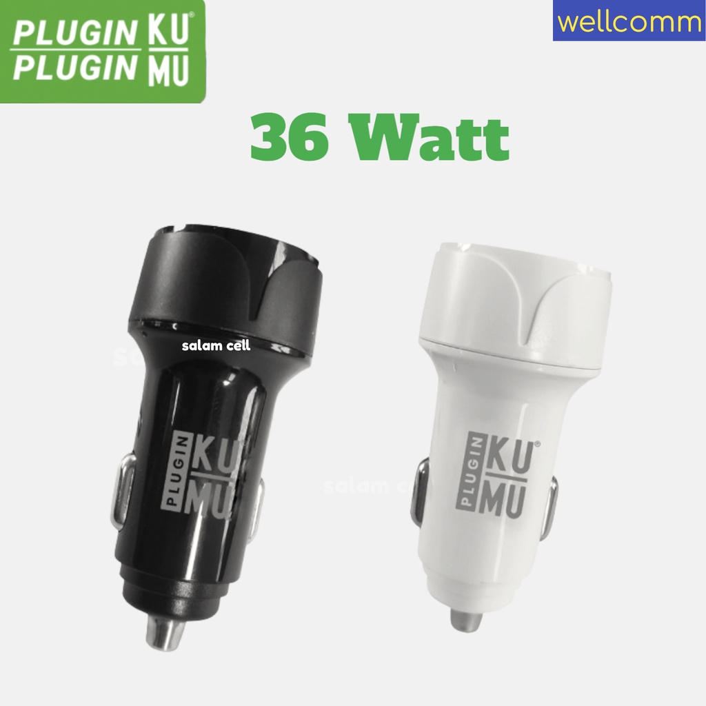 Charger Mobil KuMu By Wellcomm 36W Fast Charging Car Charging Garansi Resmi