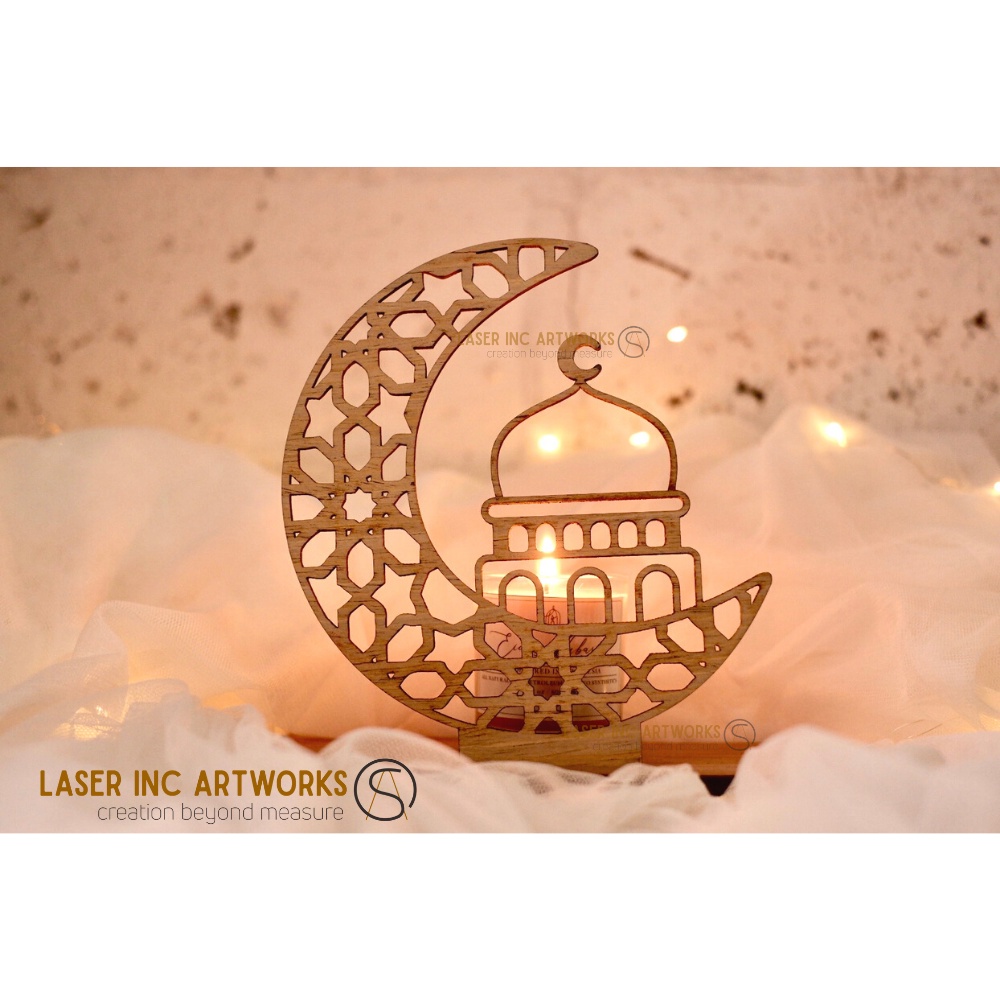 

Eid Mubarak Candle Holder | Hampers Eid Mubarak 1445 H | Gift Lebaran Idul Fitri 2024