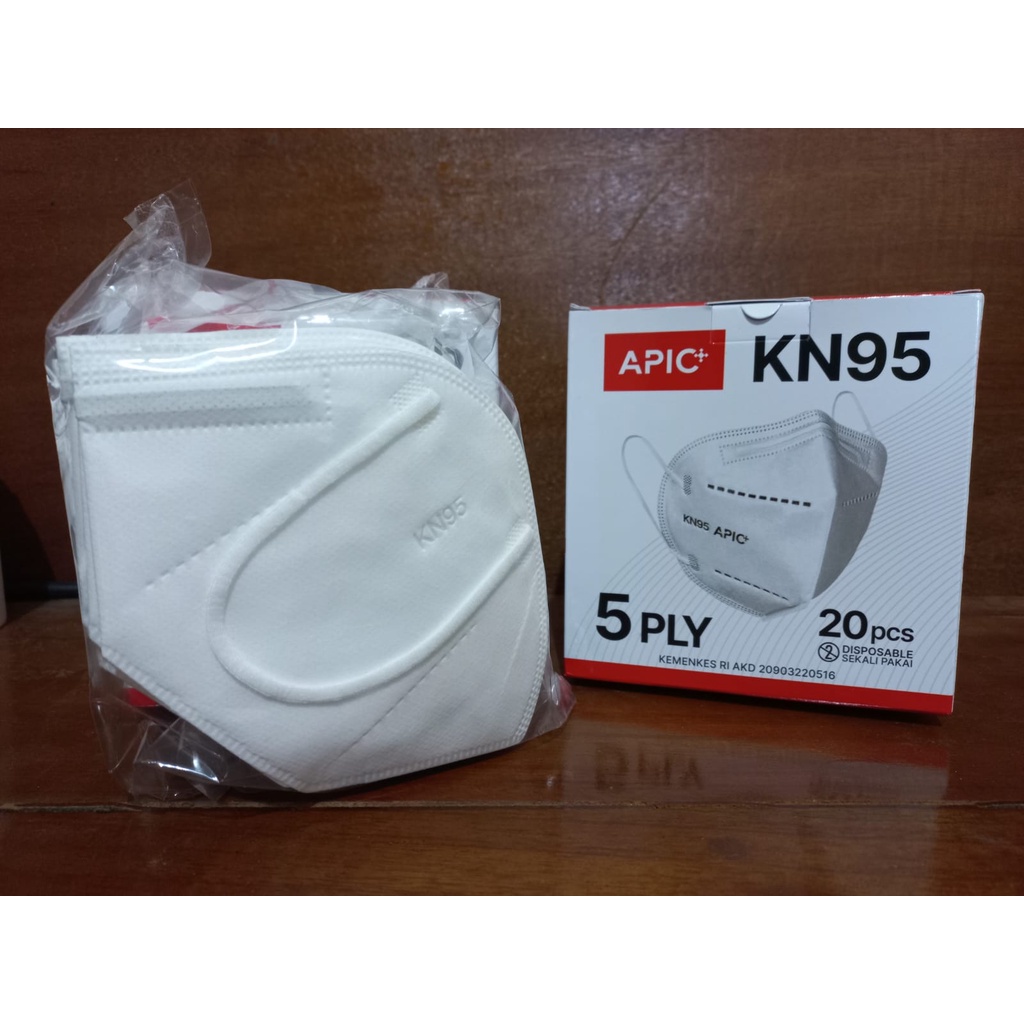 Masker KN95 5Ply APIC Surgical Facemask 5Ply Disposable Facemask Respirator FaceMask APIC