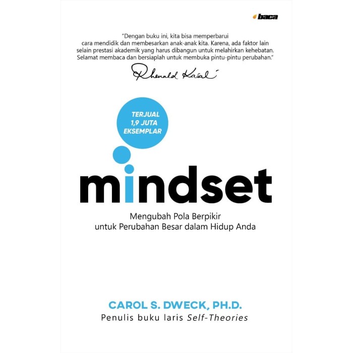 

Buku MINDSET Softcover. Pola Pikir Motivasi Psikologi . Carol S. Dweck