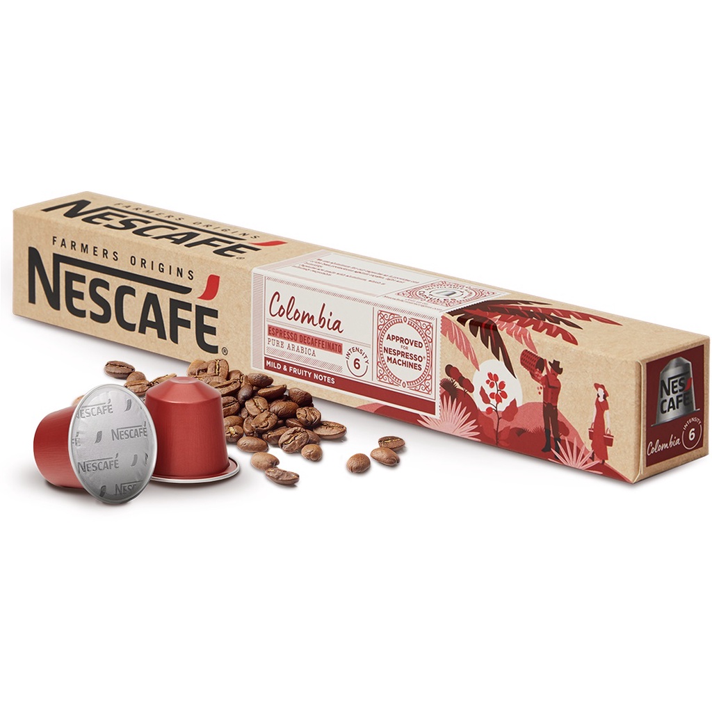 

NESCAFE Farmers Origins Colombia Espresso Decaf Coffee Capsules Pods
