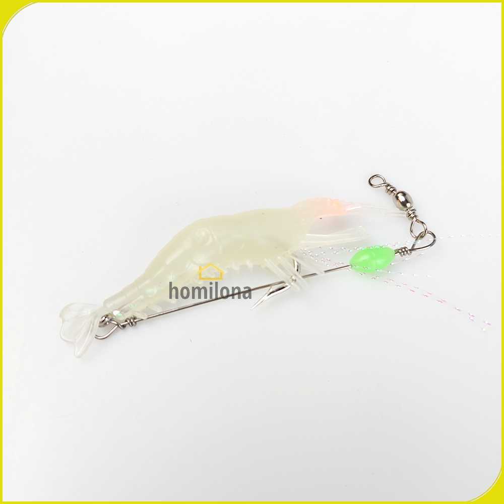 WDAIREN Umpan Pancing Udang Kecil Luminous Shrimp Soft Bait Lure