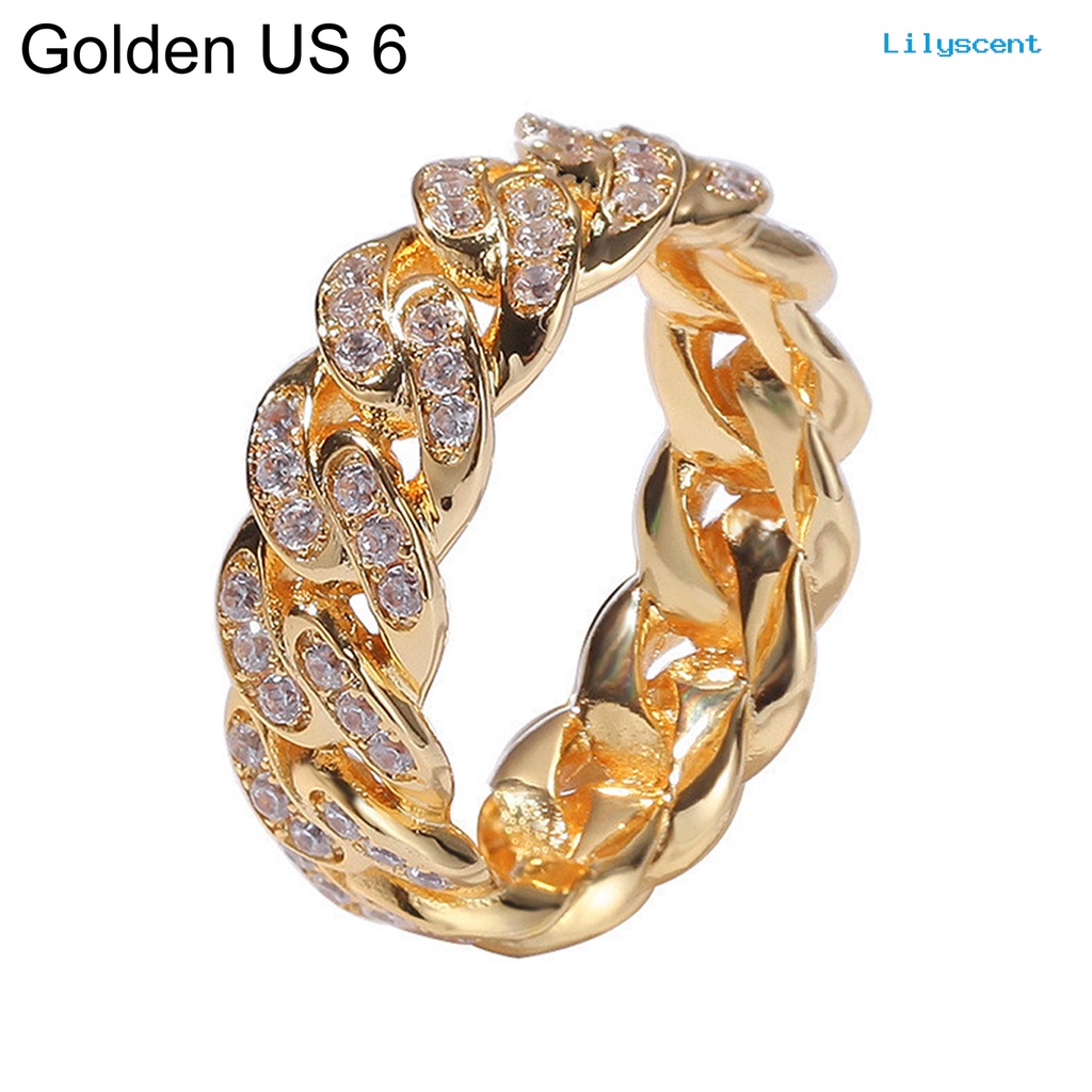 [LS] Fashion Memutar Cincin Kreatif Perhiasan Cincin Cubic Zirconia Alloy Finger Ring Untuk Hadiah