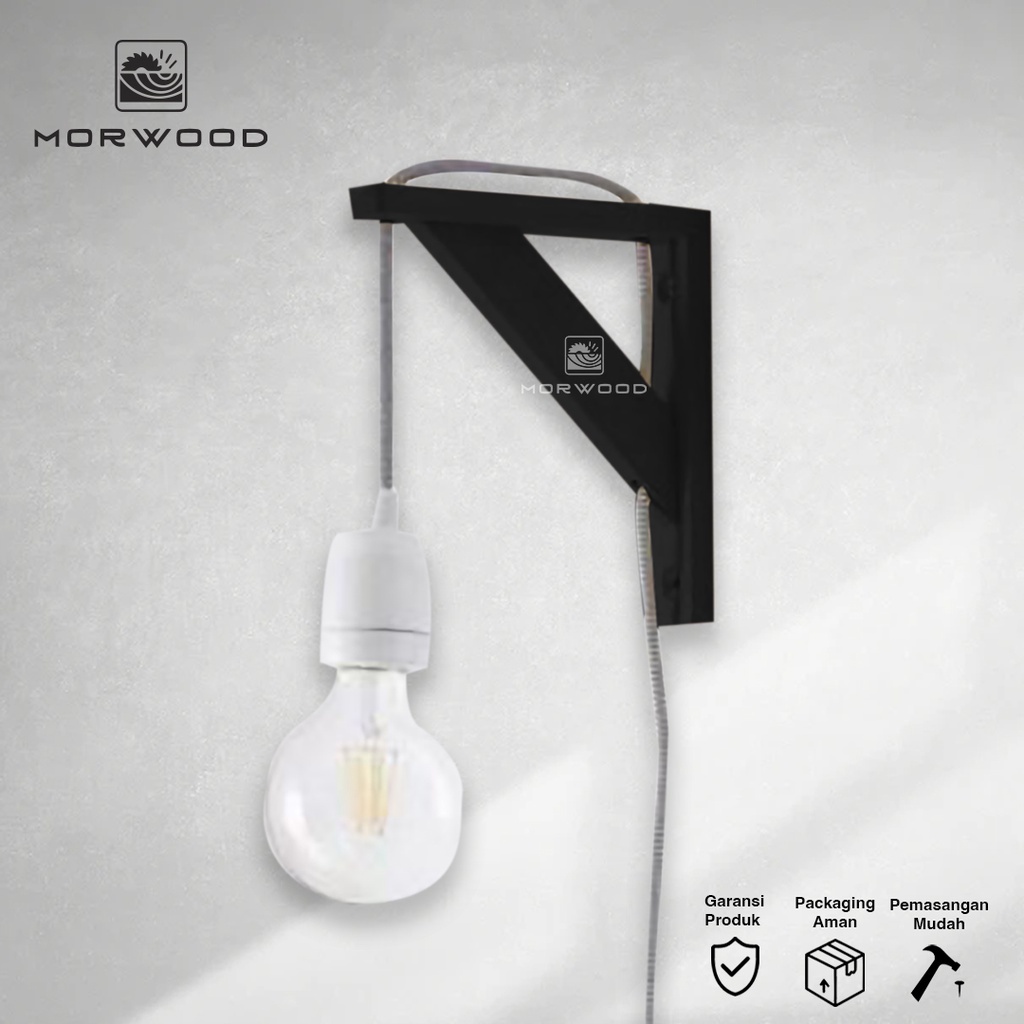 TERLARIS Siku Kayu L / braket siku hambalan / siku gantungan lampu / pajangan dekorasi dinding