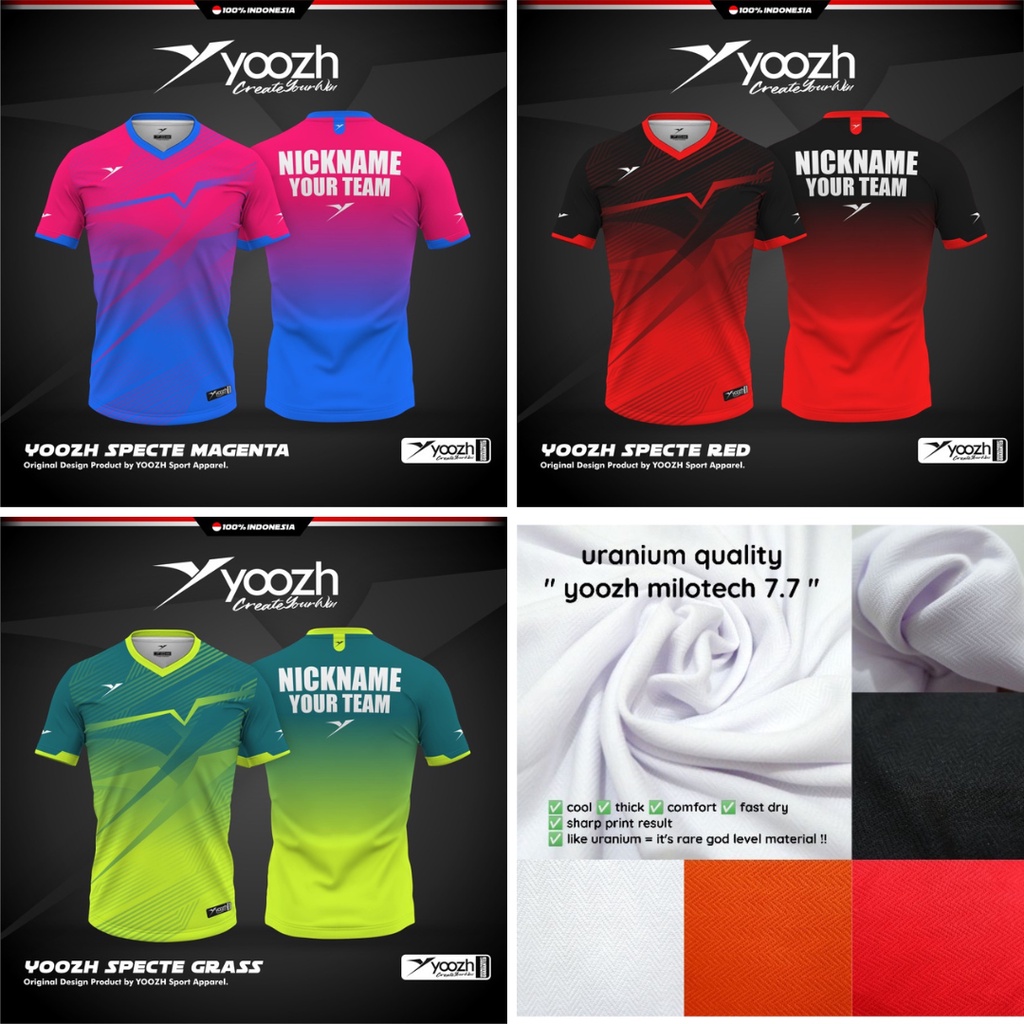 Jersey Baju Badminton Yoozh SPECTE