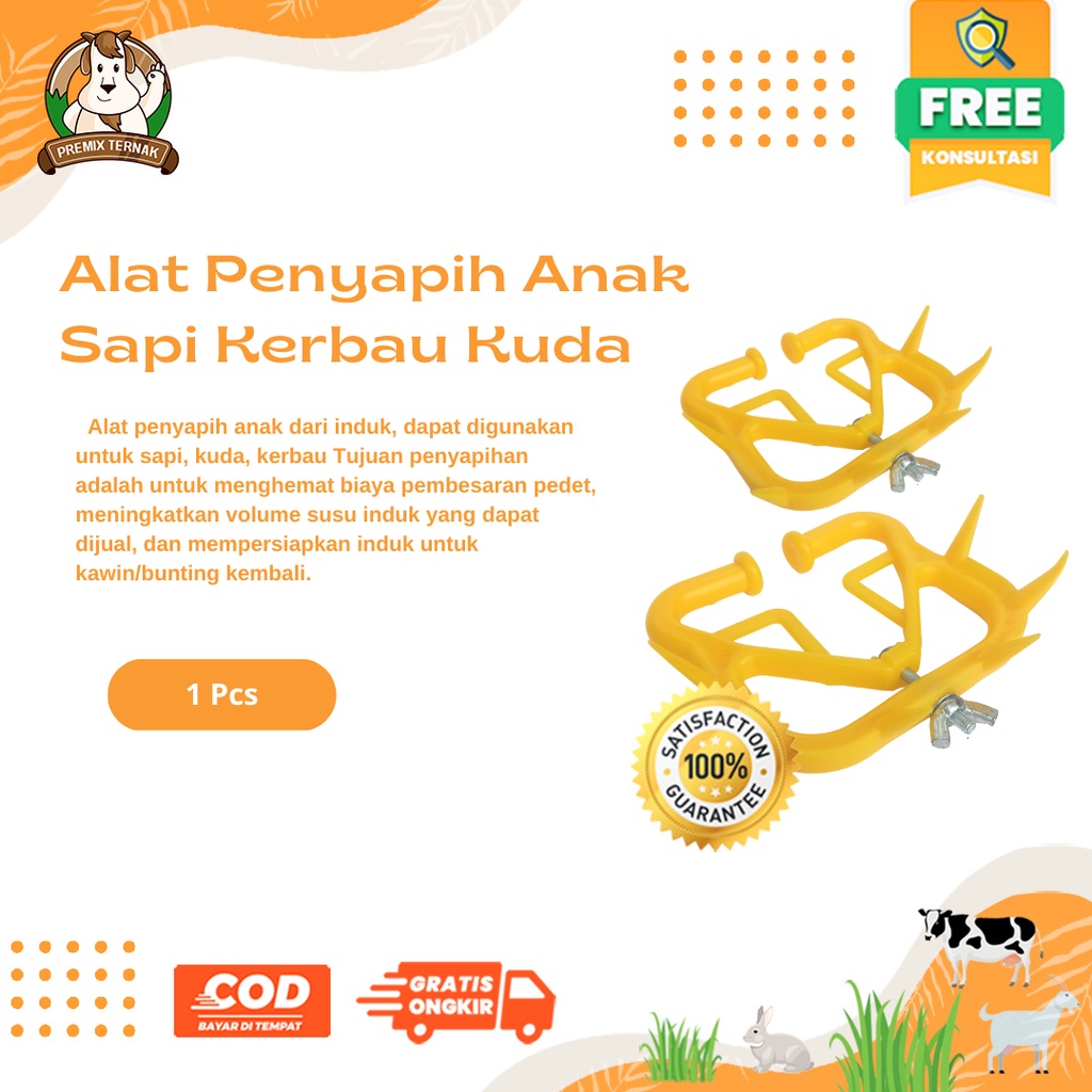 Alat Penyapih Anak Sapi Kerbau Kuda - Calf Weaner Nose Ring - Alat penyapih pedet - Premix Ternak