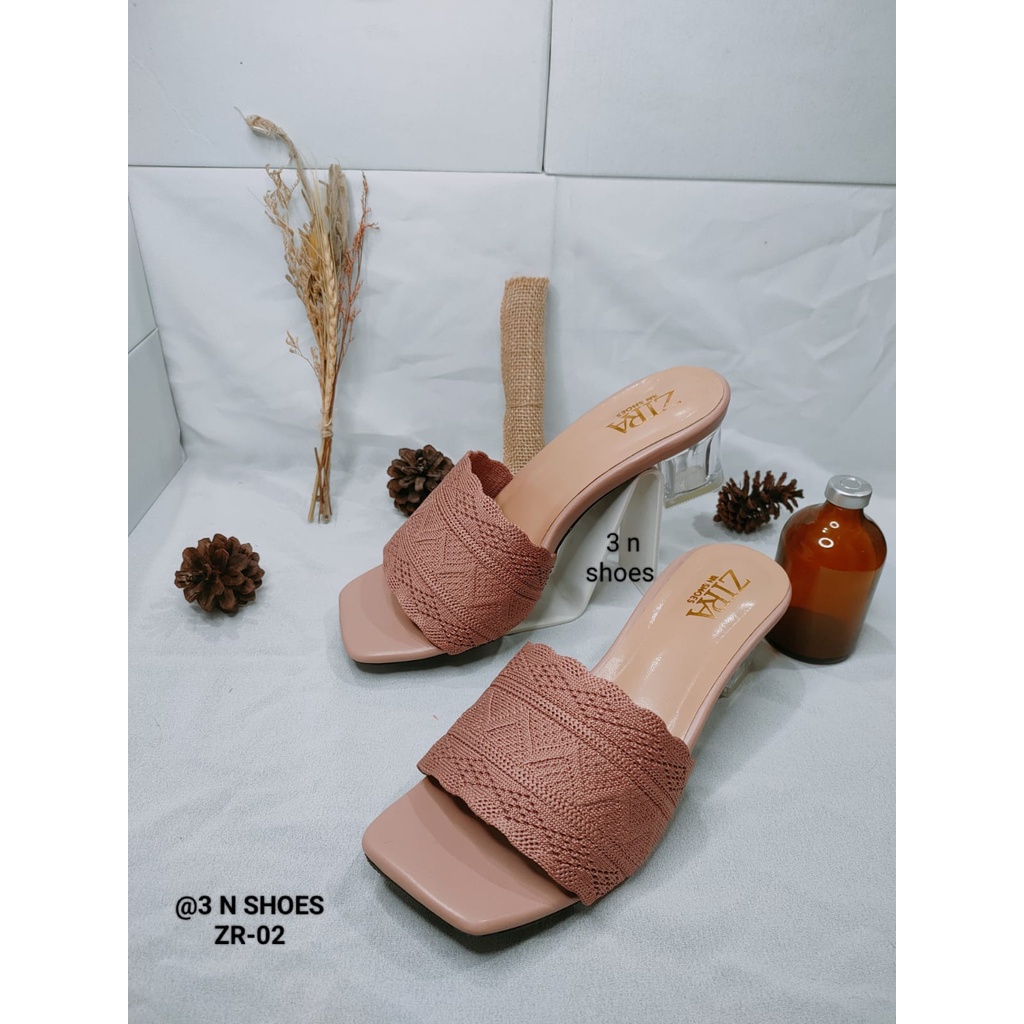 Sendal Heels Rajut Hak Kaca 5cm Terbaru Sandal buat Kondangan Wanita Kekinian  Hills Prempuan Sandal Real Pictt Sandal Pesta Sandal Cewek Dewasa Sandal hak kaca terbaru termurah ZR 02