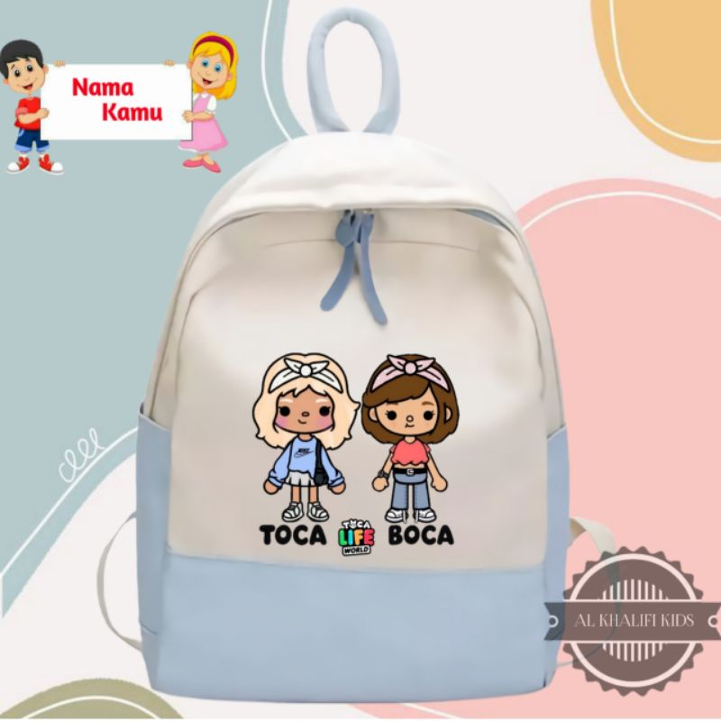 Toca Boca Tas Anak SD Ransel Anak Gratis Pasang Nama