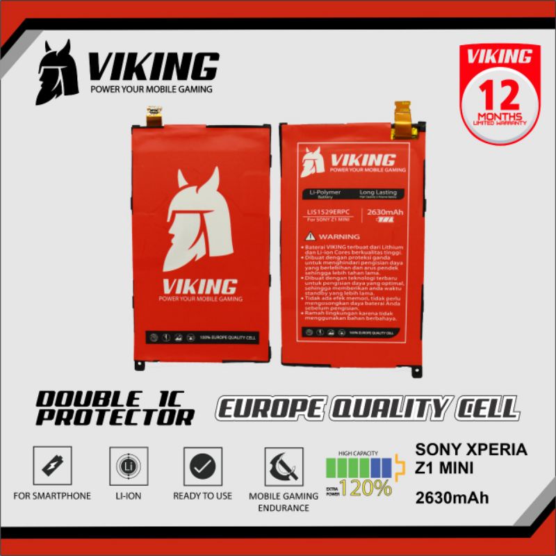 Baterai Viking Sony Xperia Z1 Mini - L1S1529ERPC - Batu Batrei Baterai