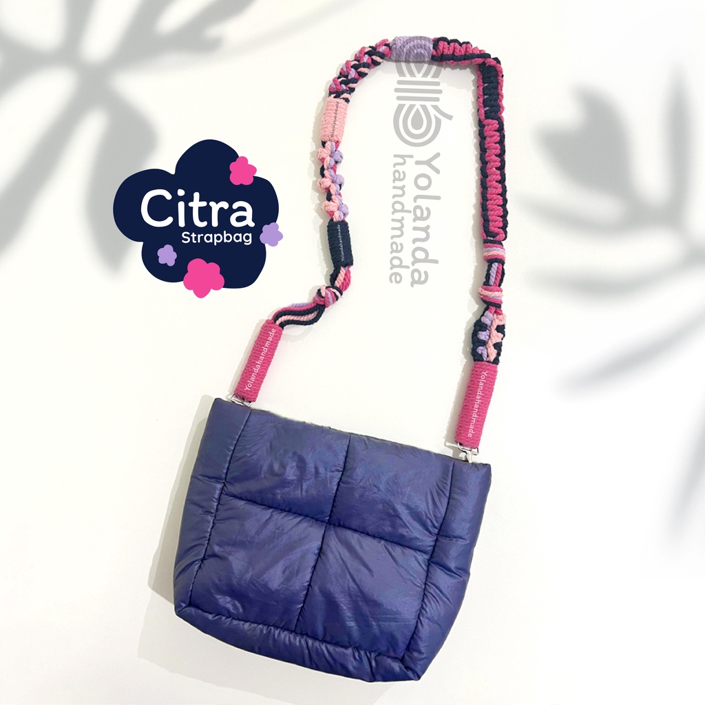 [TERMURAH] Tali Strap bag Macrame CITRA | Premium | Tali kamera | Strap Bag Lucu | Custom | Puffy Bag | Sling Bag | Pendek |COD