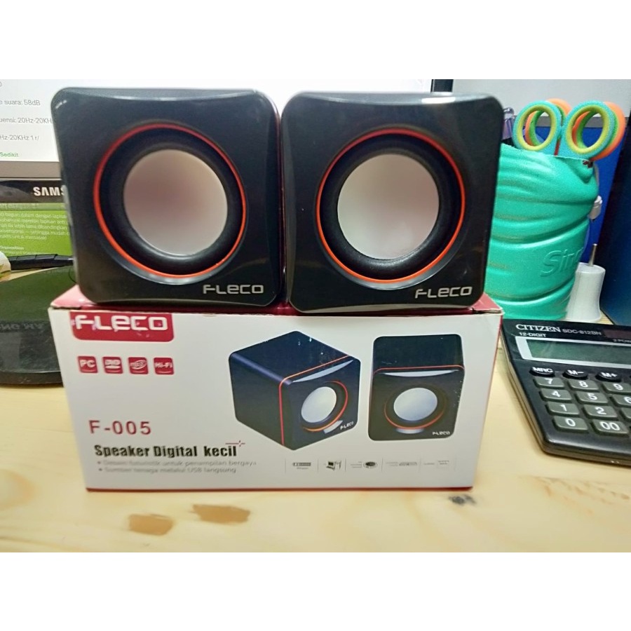 COD SPEAKER KOMPUTER/LAPTOP/HP/USB FLECO F-005 SPEAKER DIGITAL KECIL FLECO F-005