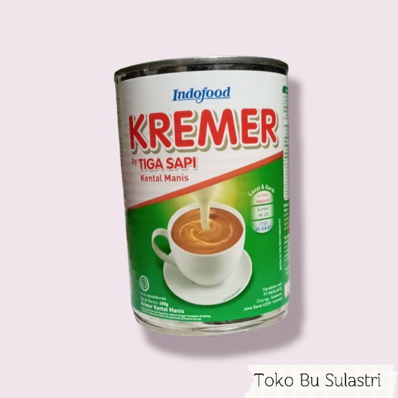 

SUSU KENTAL MANIS KREMER / TIGA SAPI KALENG 490 GRAM