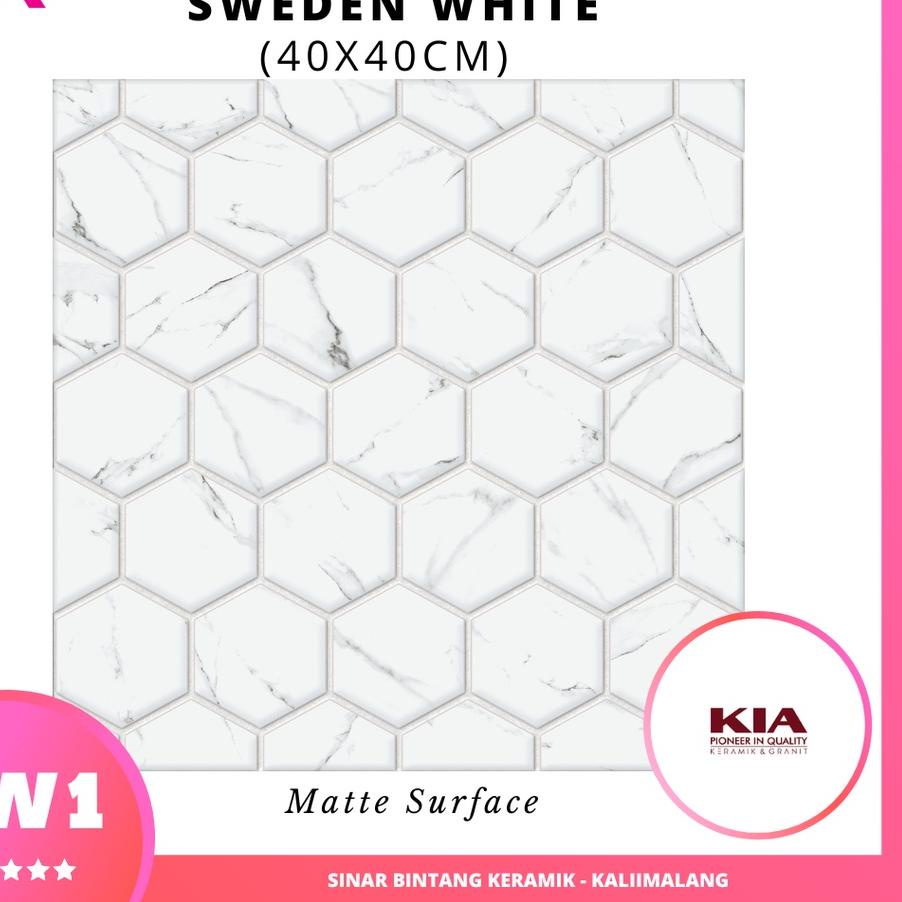 Depan1 Keramik Teras 40x40 Sweden White KIA