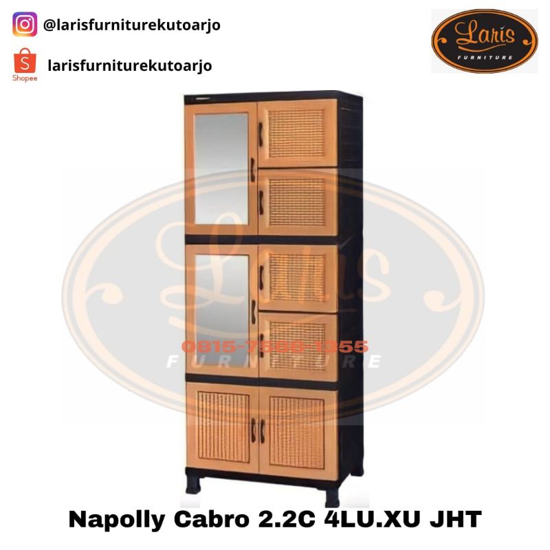 ALMARI PAKAIAN PLASTIK/ CABINET NAPOLLY CABRO-2.2C.4LU.XU JHT