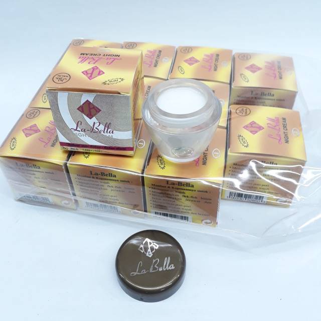 [ 3 PCS ] Cream Malam La Bella Gold Vit E Original - Cream Labella Night Original