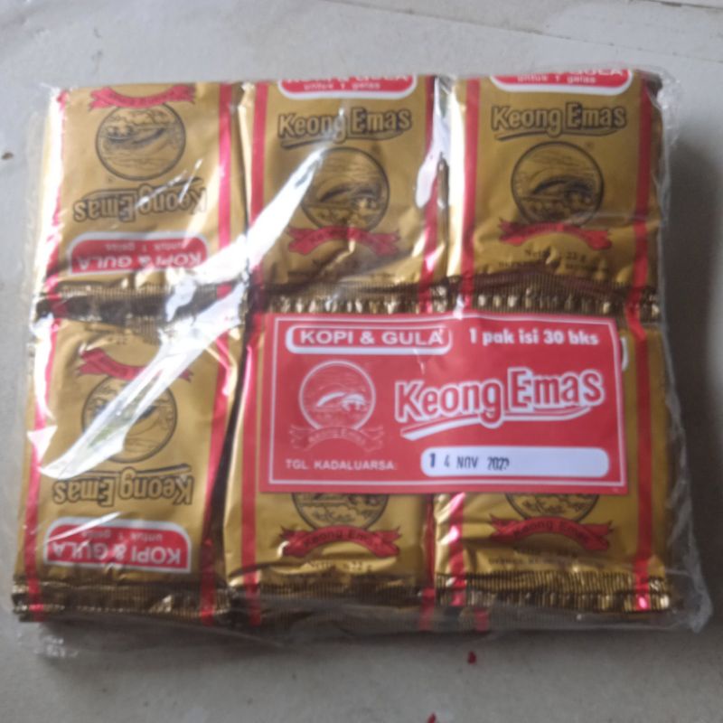 

kopi cap keong emas per pack isi 30 sachet @22gr