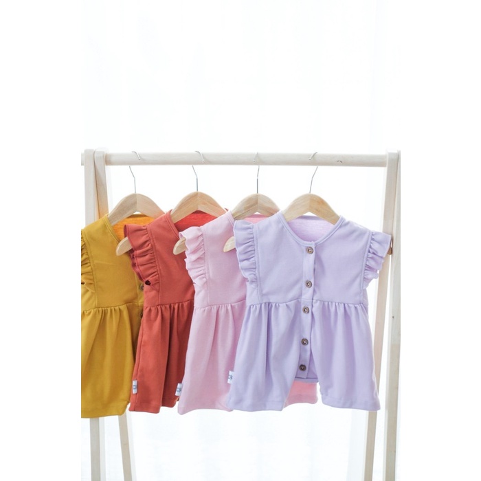 COCO POP RUFFLE ROMPER Baju Polos Kaos Katun Anak Jumper