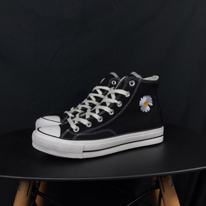(BISA COD) SEPATU CONVERSEE 70S MINUS ONE PEACE BLACK HIGH / SEPATU CONVERSE FLOWER / SEPATU CONVERSE BUNGA DAISY PREMIUM