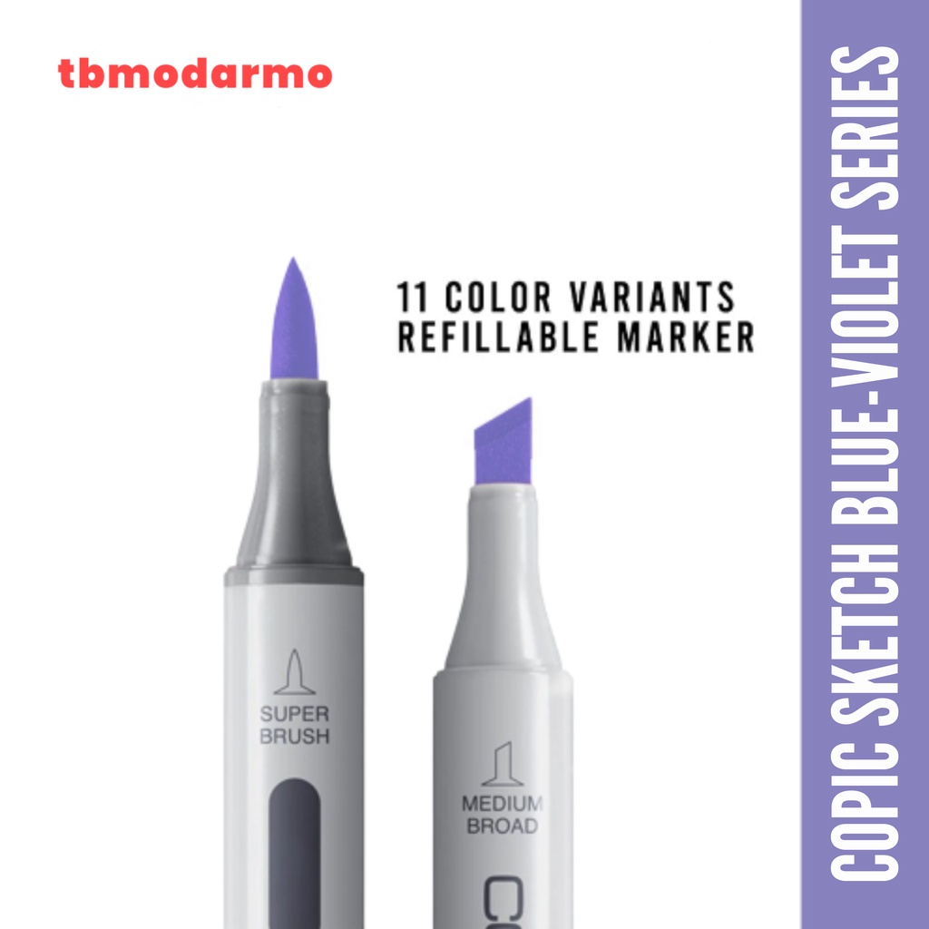 Copic Sketch Marker BV (Blue-Violet) Series CSM/BV - Satuan