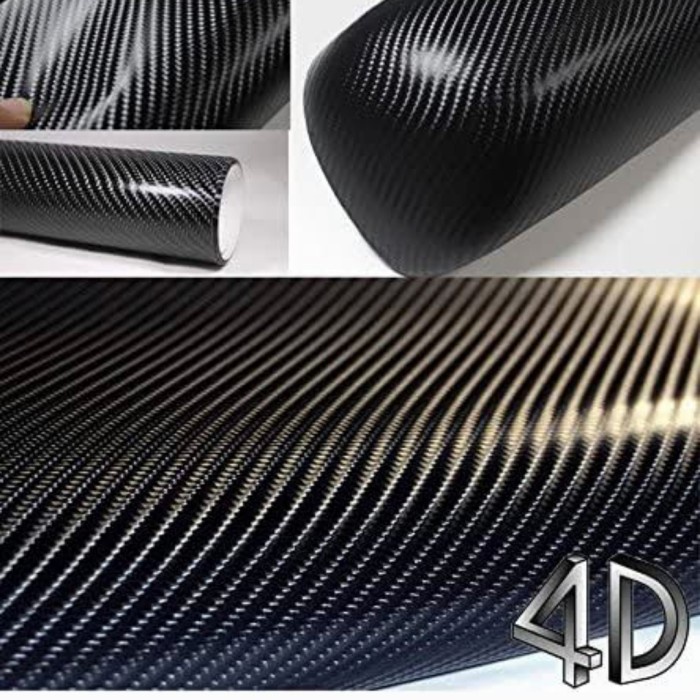 

TERLARIS | Carbon Sticker 4D Black antigores kap mesin atap body mobil motor