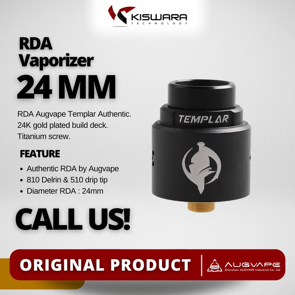 AugVape Templar RDA Atomizer - BLACK [Authentic]