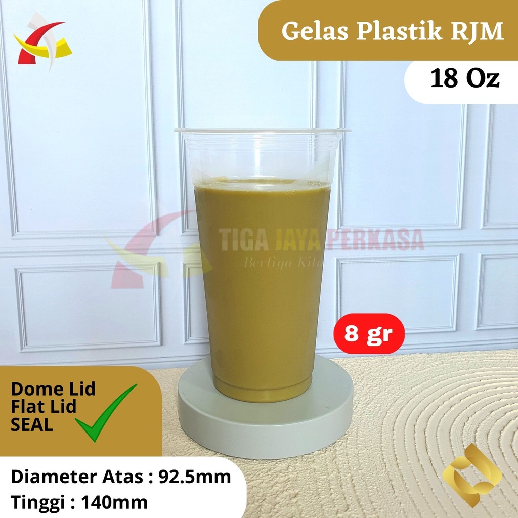 Gelas Plastik Cup 18 Oz RJM 7gr / Cup Plastik 18oz / Gelas Plastik Tebal 18oz 7gr @50pcs