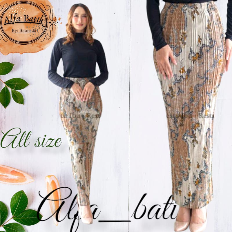 REAL PICT ROK PLISKET BATIK / ROK PLISKET / BAWAHAN KEBAYA  / ROK KEBAYA / ROK WISUDA / RAGAM MOTIF / ROK PLISKET BATIK / MEGA MENDUNG