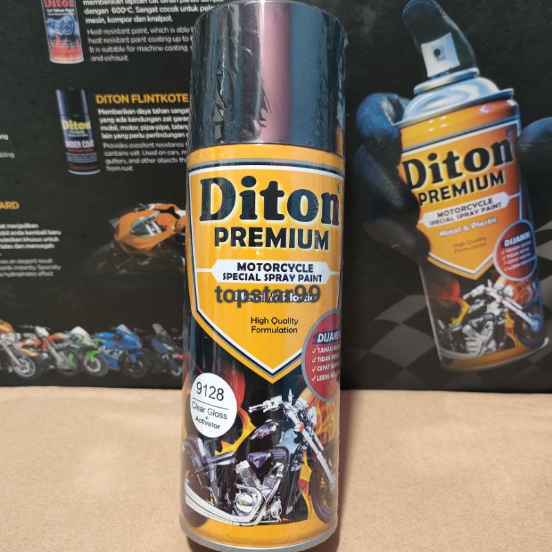 Pilok Cat DITON Premium Clear 9128 Pernis 400cc Tahan Bensin.Cepat Kering.Cat Semprot Pylok.