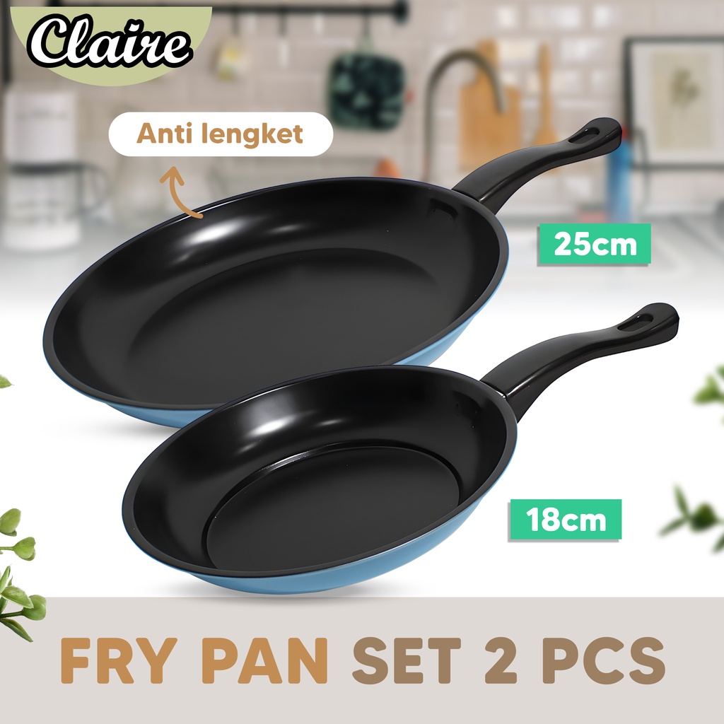 Teflon Raisa Anti Lengket / Raisa Black Frypan 1 set isi 2 pcs