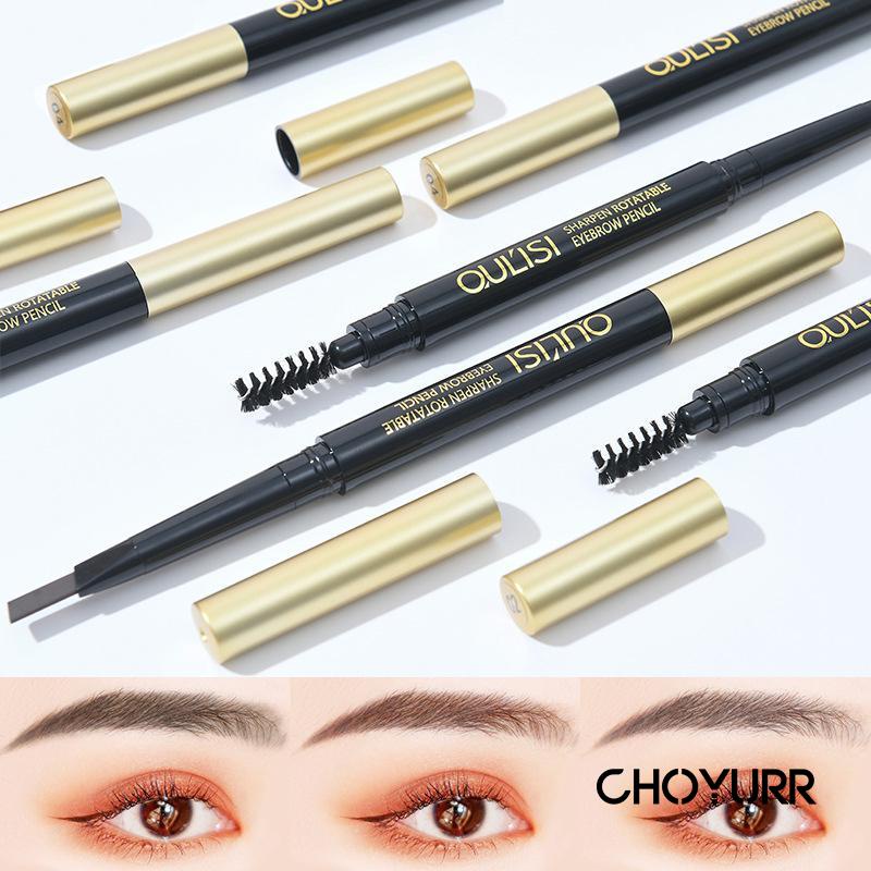 【COD】2 in1 Pensil Alis Tahan Lama Kosmetik Automatic Waterproof Eyebrow Pencil Tahan Lama &amp; Anti Air-CH