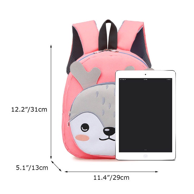 PTS - Ransel Sekolah Anak Sekolah TK Perempuan Karakter Rabbit Blushy Deer Blushy KIDS SCHOOL BAG 3D CARTOON EFFECT ANIMALS SERIES - PINK - Tas Sekolah Anak Cewek TK