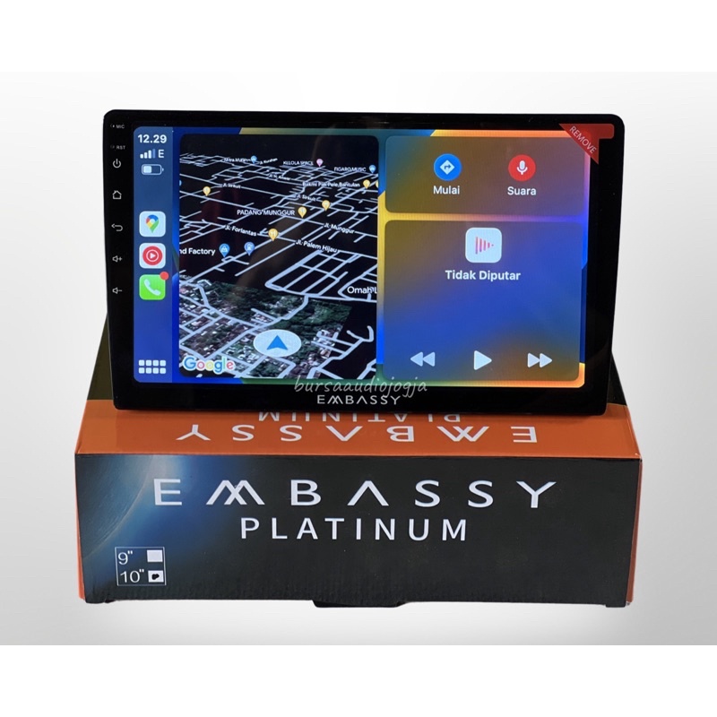 Head Unit Android Double din embassy 10 inch RAM 2/32 Platinum Neptunus Carplay