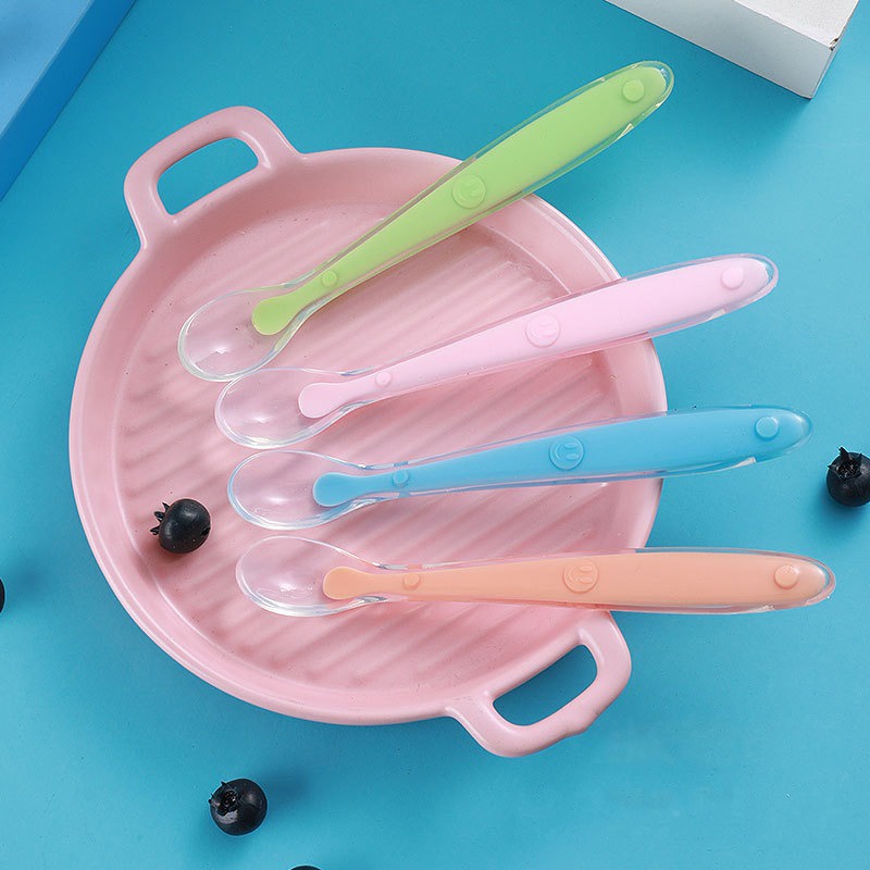 TOKO LIELYS / SENDOK MAKAN BAYI SILIKON / SENDOK MAKAN SENSOR PANAS