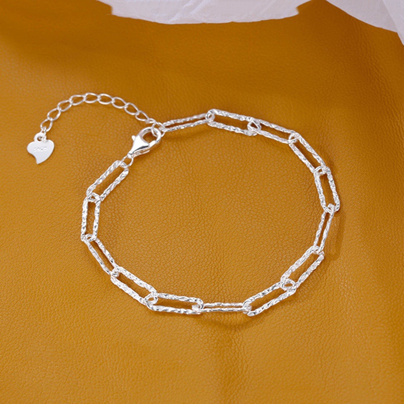 Mode Baru Warna Perak Double Layer Gelang Berkilau Indah Sederhana Wanita Gelang Aksesoris Perhiasan Halus