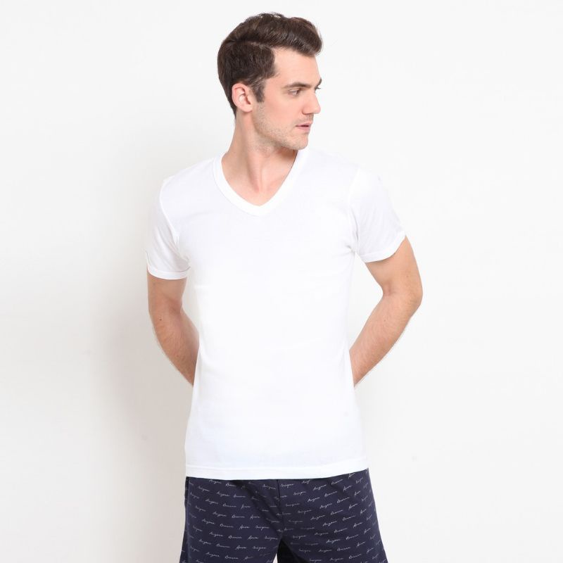 Crocodile bodywear T-Shirt Man 511-817 V- NECK - PUTIH