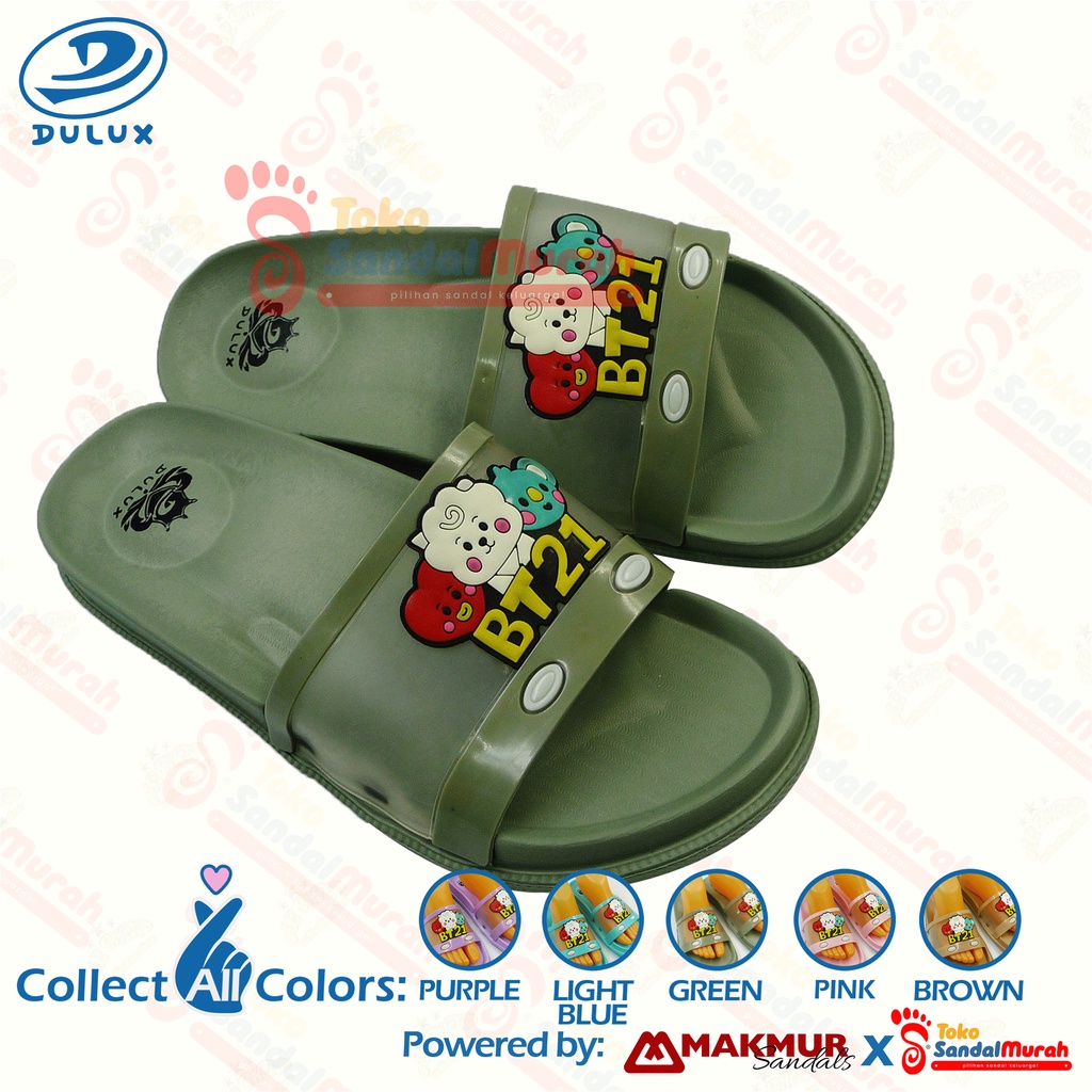 Toko Sendal Murah - Sandal Slip on BT21 Anak Uk 24-29 / Sandal Kartun Lucu / Sandal Bahan Tebal Dan Empuk / Sandal Slop Model Trendy / Sandal Slop Anak Murah/ Sandal Slop Nyaman / [ Toko Sendal Murah M 515 D ]